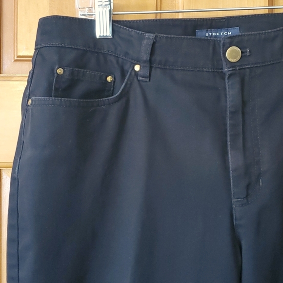 Jones New York Signature Womans Stretch Black Easy Care Pants Size 12 - Picture 3 of 9
